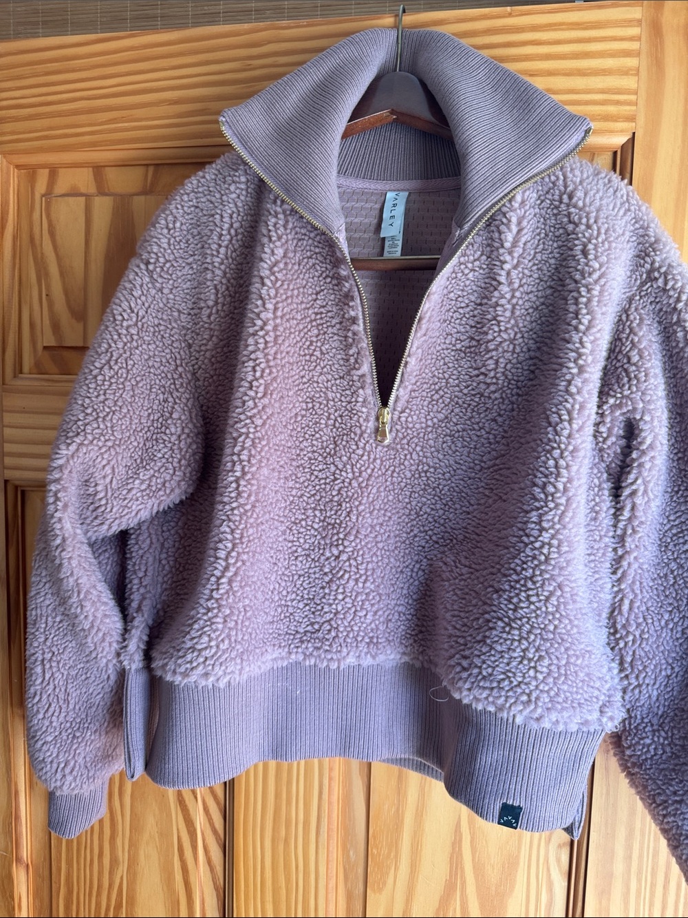 Varley Pink Sherpa Pullover Jacket size xs
